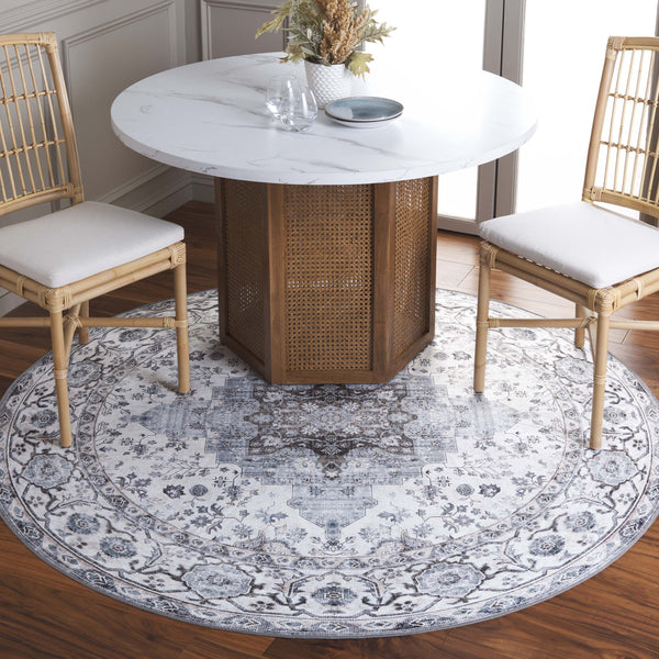 Safavieh Arizona Traditional Area Rug - Timeless Elegance In Ivory And Blue For Modern Living Spaces Ivory ,Blue Polyester Pile Arz123a-5ov