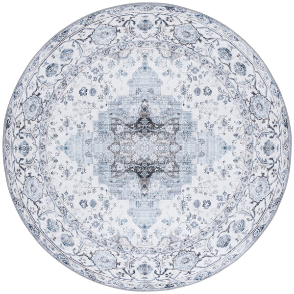 Safavieh Arizona Traditional Area Rug - Timeless Elegance In Ivory And Blue For Modern Living Spaces Ivory ,Blue Polyester Pile Arz123a-5ov