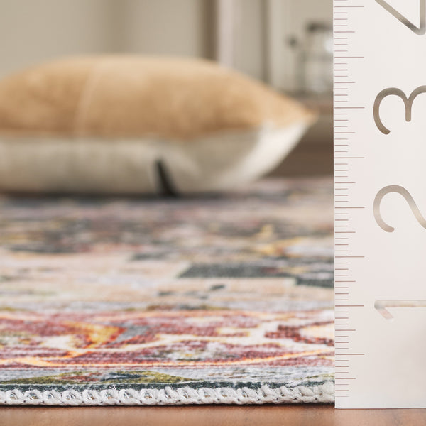 Safavieh Arizona Exquisite Area Rug With Traditional Motifs - Durable, Stylish & Washable For Any Space Green ,Light Brown Polyester Arz126y-4sq