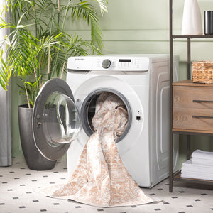 Safavieh Arizona 5x8 Oval Area Rug In Beige And Gold - Elegant Traditional Style, Soft, Durable, Washable Design Beige ,Gold Polyester Pile Arz127b-5ov