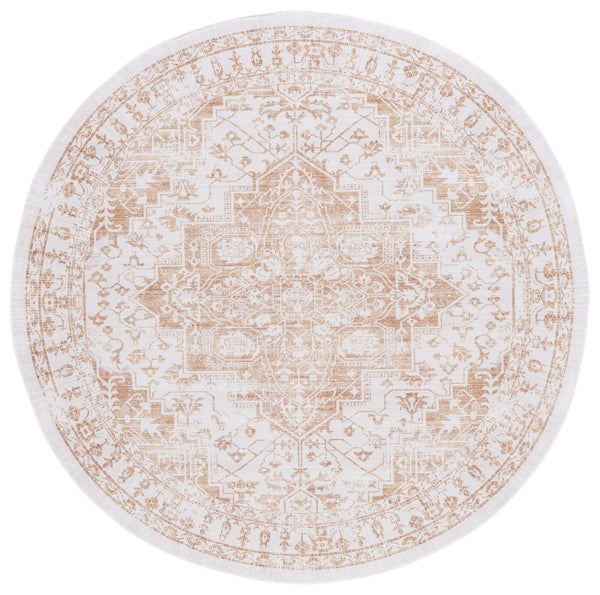 Safavieh Arizona 5x8 Oval Area Rug In Beige And Gold - Elegant Traditional Style, Soft, Durable, Washable Design Beige ,Gold Polyester Pile Arz127b-5ov