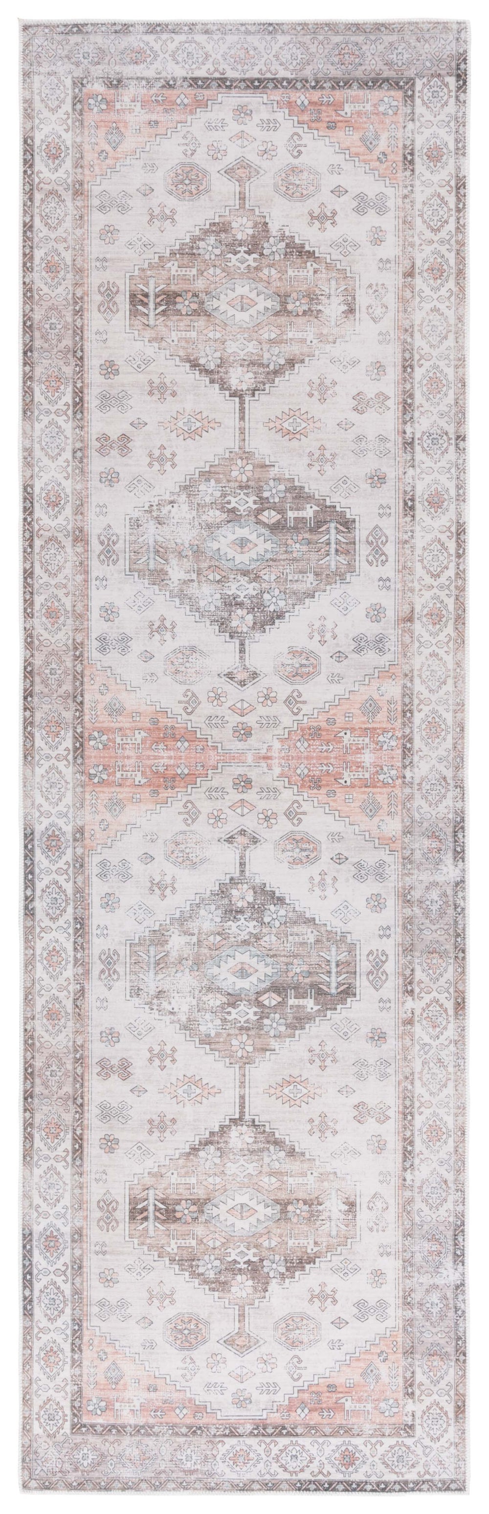 Safavieh Arizona 132 Power Loomed Traditional Rug Beige / Taupe Polyester Pile