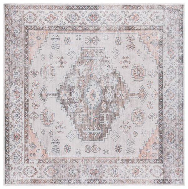 Safavieh Arizona 132 Power Loomed Traditional Rug Beige / Taupe Polyester Pile