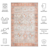 Safavieh Arizona 199 Power Loomed Traditional Rug Rust / Sage 6' x 6' Square ARZ199P-6SQ