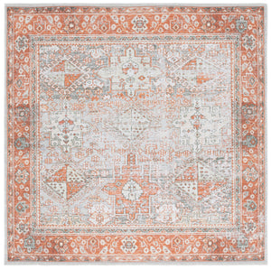 Safavieh Arizona 199 Power Loomed Traditional Rug Rust / Sage 6' x 6' Square ARZ199P-6SQ