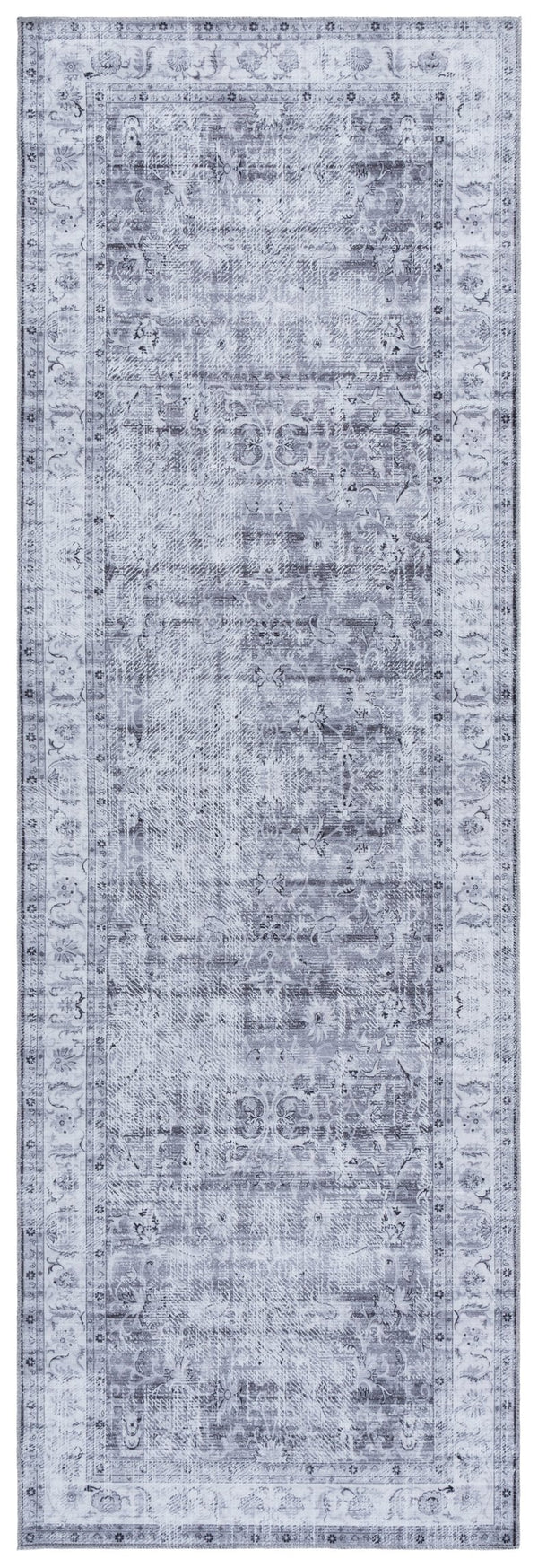 Safavieh Arizona Elegant Runner Rug For Hallways – Timeless Design, Washable, Slip-resistant, Classic Charm Grey ,Beige Polyester Arz207f-28