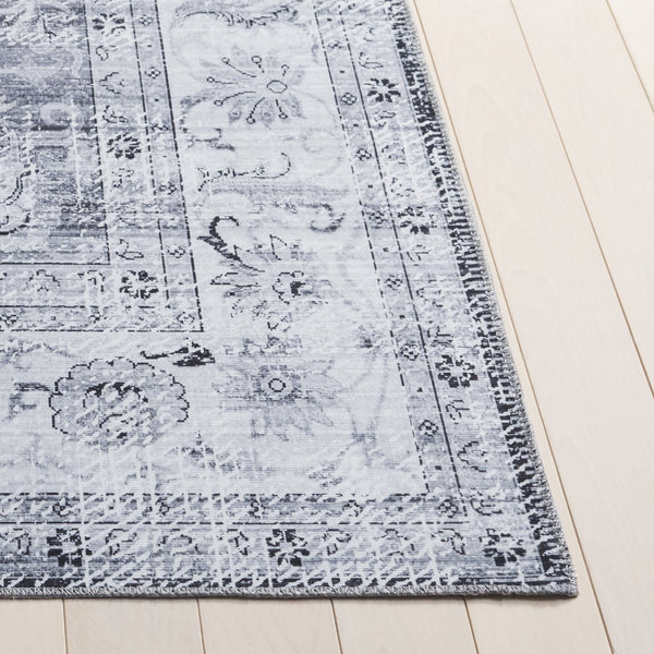 Safavieh Arizona Elegant Runner Rug For Hallways – Timeless Design, Washable, Slip-resistant, Classic Charm Grey ,Beige Polyester Arz207f-5