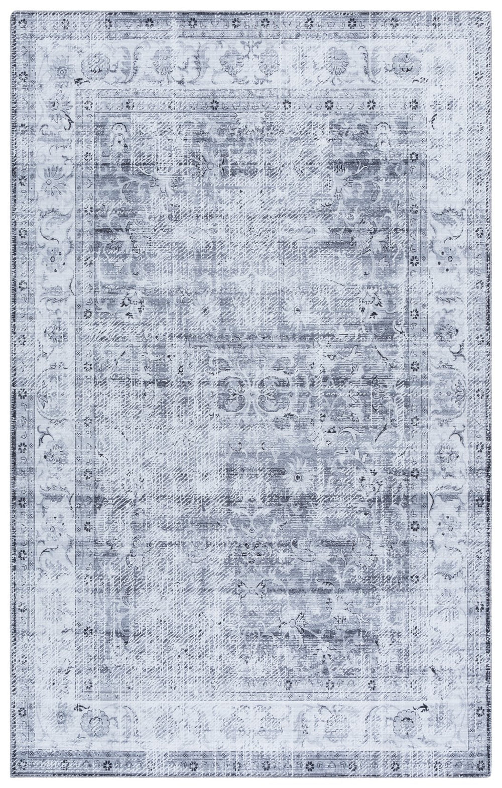 Safavieh Arizona Elegant Runner Rug For Hallways – Timeless Design, Washable, Slip-resistant, Classic Charm Grey ,Beige Polyester Arz207f-5