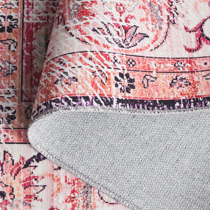 Safavieh Arizona Elegant Runner Rug For Hallways – Timeless Design, Washable, Slip-resistant, Classic Charm Red ,Beige Polyester Arz207p-5