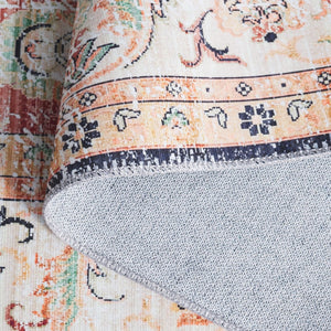 Safavieh Arizona Elegant Runner Rug For Hallways – Timeless Design, Washable, Slip-resistant, Classic Charm Rust ,Beige Polyester Arz207r-5