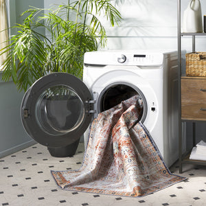 Safavieh Arizona Elegant Runner Rug For Hallways – Timeless Design, Washable, Slip-resistant, Classic Charm Rust ,Beige Polyester Arz207r-5