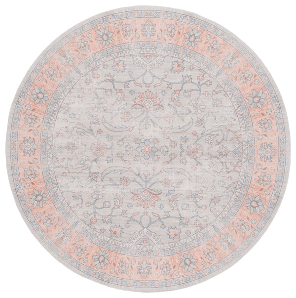 Safavieh Arizona 210 Power Loomed Traditional Rug Sage / Rust Polyester