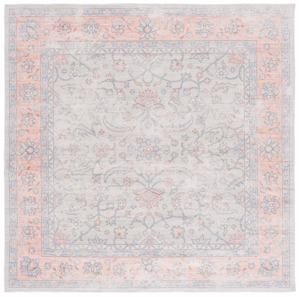 Safavieh Arizona 210 Power Loomed Traditional Rug Sage / Rust Polyester