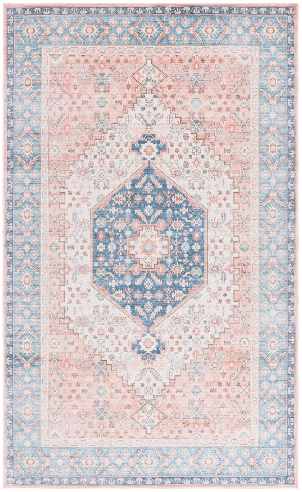 Safavieh Arizona 214p Rust / Aqua Rust ,Aqua Polyester Arz214p-8