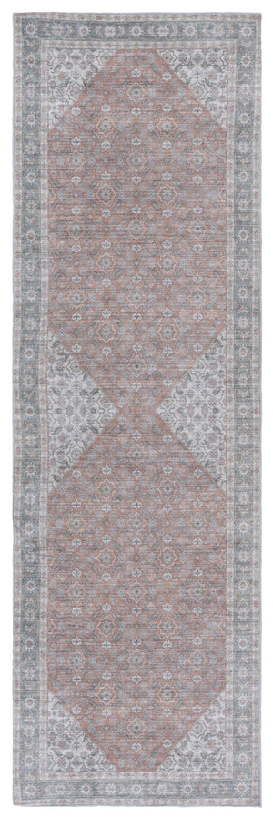 Safavieh Arizona Round Area Rug 6' X 6' In Rust & Olive - Timeless Elegance, Soft Touch, Easy Care & Slip-resistant Rust ,Olive Polyester Arz215p-6r