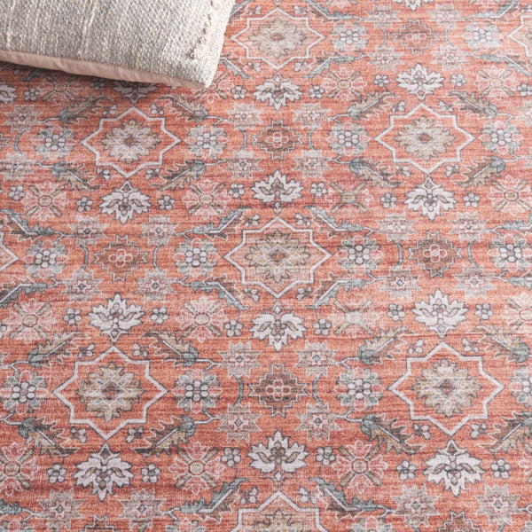 Safavieh Arizona 215 Power Loomed Traditional Rug Rust / Olive Polyester