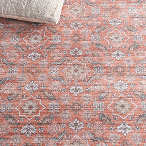 Safavieh Arizona Round Area Rug 6' X 6' In Rust & Olive - Timeless Elegance, Soft Touch, Easy Care & Slip-resistant Rust ,Olive Polyester Arz215p-6r