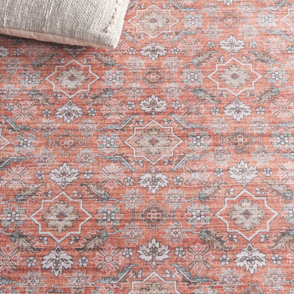 Safavieh Arizona Round Area Rug 6' X 6' In Rust & Olive - Timeless Elegance, Soft Touch, Easy Care & Slip-resistant Rust ,Olive Polyester Arz215p-6r