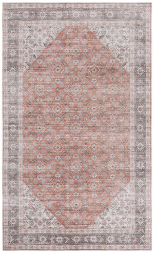 Safavieh Arizona Round Area Rug 6' X 6' In Rust & Olive - Timeless Elegance, Soft Touch, Easy Care & Slip-resistant Rust ,Olive Polyester Arz215p-6r