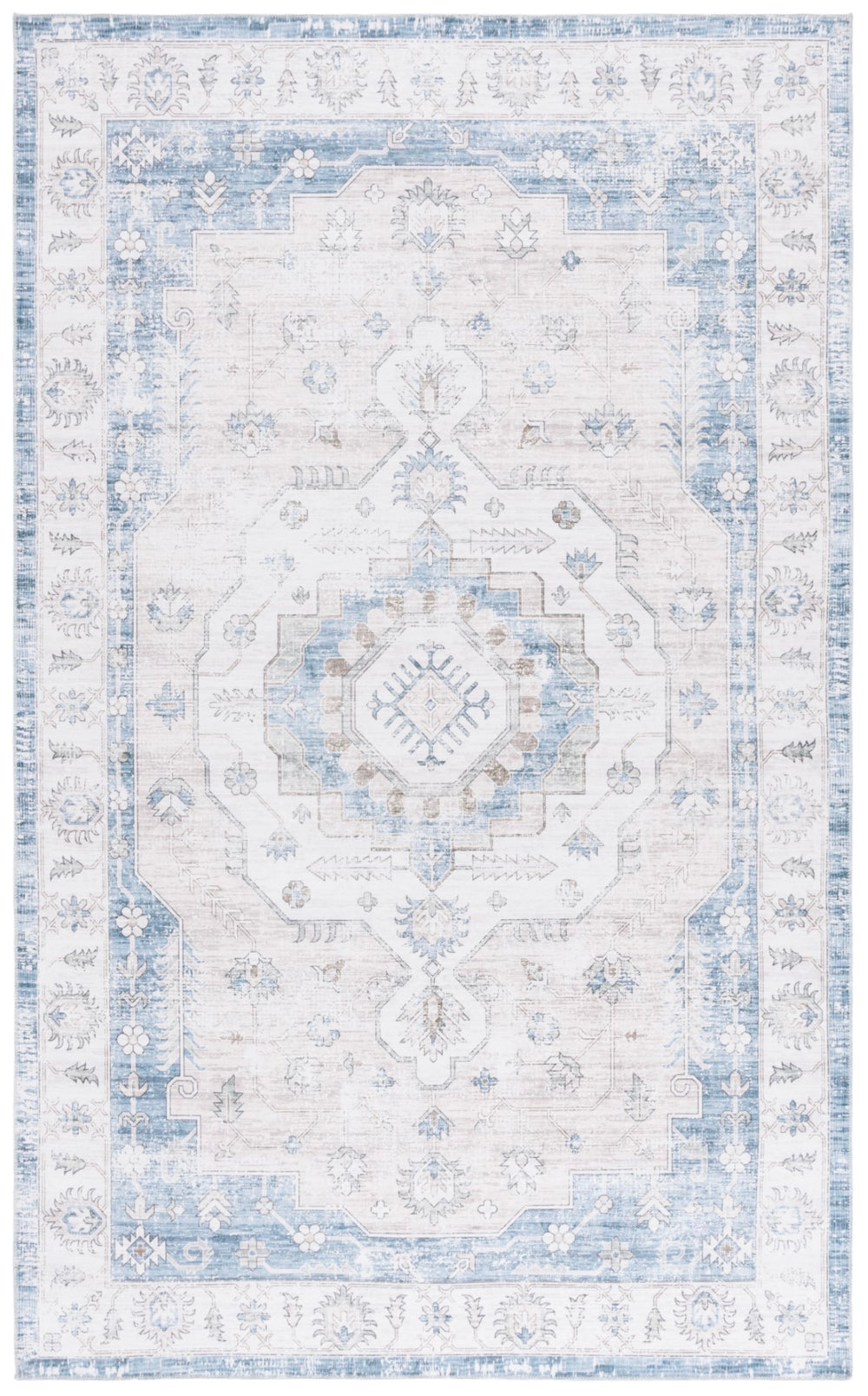 Safavieh Arizona 216f Grey / Blue Grey ,Blue Polyester Arz216f-4