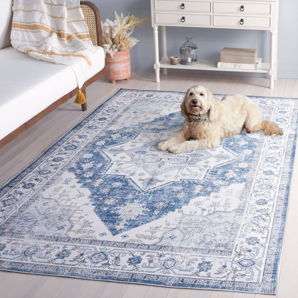 Safavieh Arizona 217a Ivory / Blue Ivory ,Blue Polyester Arz217a-6r