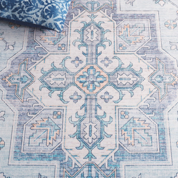 Safavieh Arizona 218m Light Blue / Ivory Light Blue ,Ivory Polyester Arz218m-6