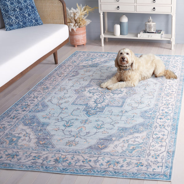 Safavieh Arizona 218m Light Blue / Ivory Light Blue ,Ivory Polyester Arz218m-6