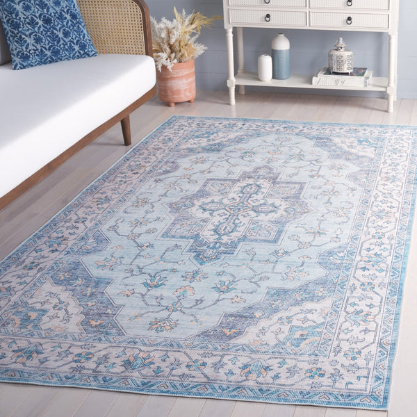 Safavieh Arizona 218m Light Blue / Ivory Light Blue ,Ivory Polyester Arz218m-6