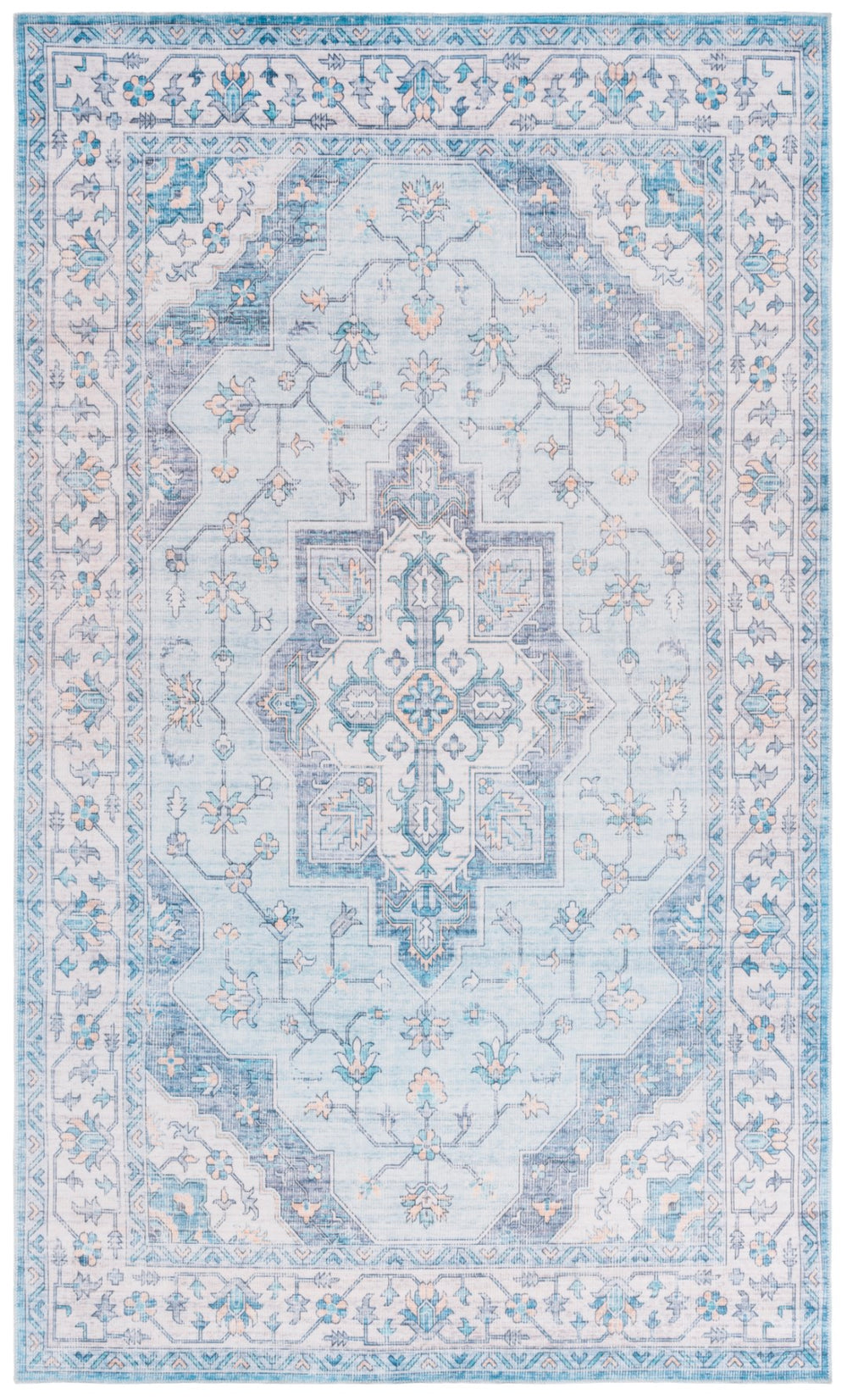 Safavieh Arizona 218m Light Blue / Ivory Light Blue ,Ivory Polyester Arz218m-6