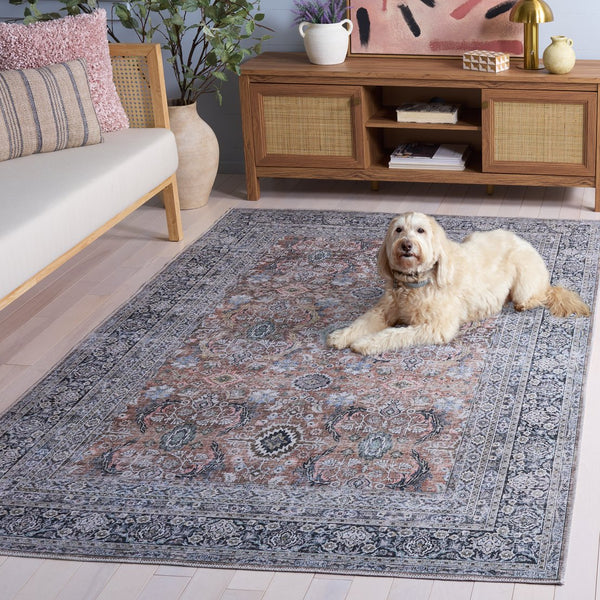 Safavieh Arizona Elegant Polyester Accent Rug For Hallways And Entryways - Washable, Slip-resistant Design Copper ,Olive Polyester Arz221t-9