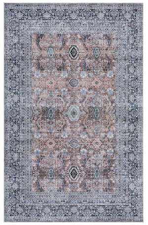 Safavieh Arizona 5' X 8' Copper And Olive Area Rug - Durable, Washable, Slip-resistant For Elegant Living Spaces Copper ,Olive Polyester Arz221t-5