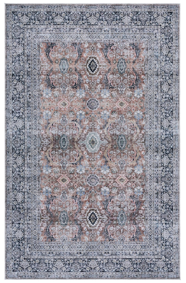 Safavieh Arizona 5' X 8' Copper And Olive Area Rug - Durable, Washable, Slip-resistant For Elegant Living Spaces Copper ,Olive Polyester Arz221t-5