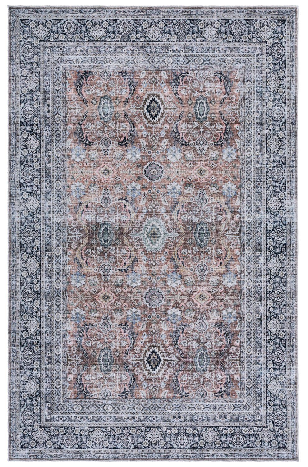 Safavieh Arizona Elegant Polyester Accent Rug For Hallways And Entryways - Washable, Slip-resistant Design Copper ,Olive Polyester Arz221t-9