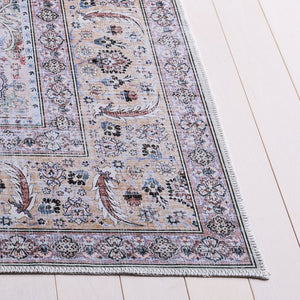 Safavieh Arizona Elegant Traditional Runner Rug - Durable, Washable, Slip-resistant For Hallways And Spaces Light Green ,Beige Polyester Pile Arz222y-3