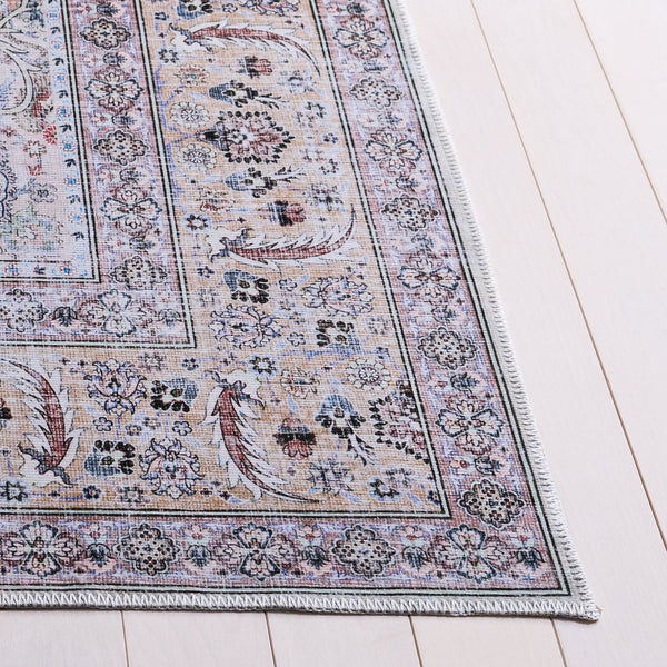 Safavieh Arizona Elegant Traditional Runner Rug - Durable, Washable, Slip-resistant For Hallways And Spaces Light Green ,Beige Polyester Pile Arz222y-3