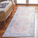 Safavieh Arizona 223 Power Loomed Traditional Rug Rust / Navy Polyester Pile