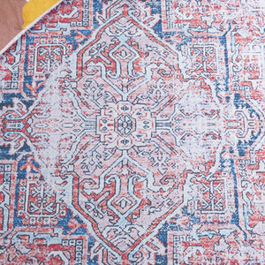 Safavieh Arizona 223 Power Loomed Traditional Rug Rust / Navy Polyester Pile