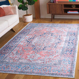 Safavieh Arizona 223 Power Loomed Traditional Rug Rust / Navy Polyester Pile