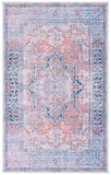 Safavieh Arizona 223 Power Loomed Traditional Rug Rust / Navy Polyester Pile