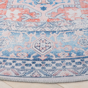 Safavieh Arizona 223 Power Loomed Traditional Rug Rust / Navy Polyester Pile