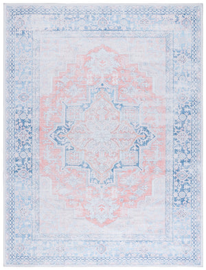 Safavieh Arizona 223 Power Loomed Traditional Rug Rust / Navy Polyester Pile