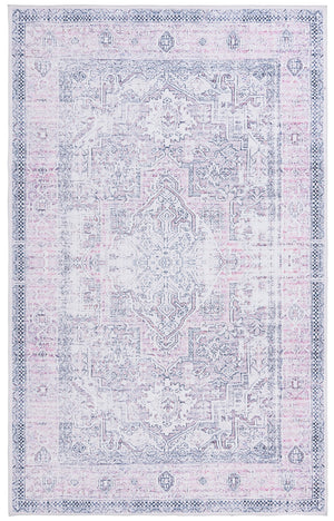 Safavieh Arizona 223 Power Loomed Traditional Rug Pink / Beige Polyester Pile