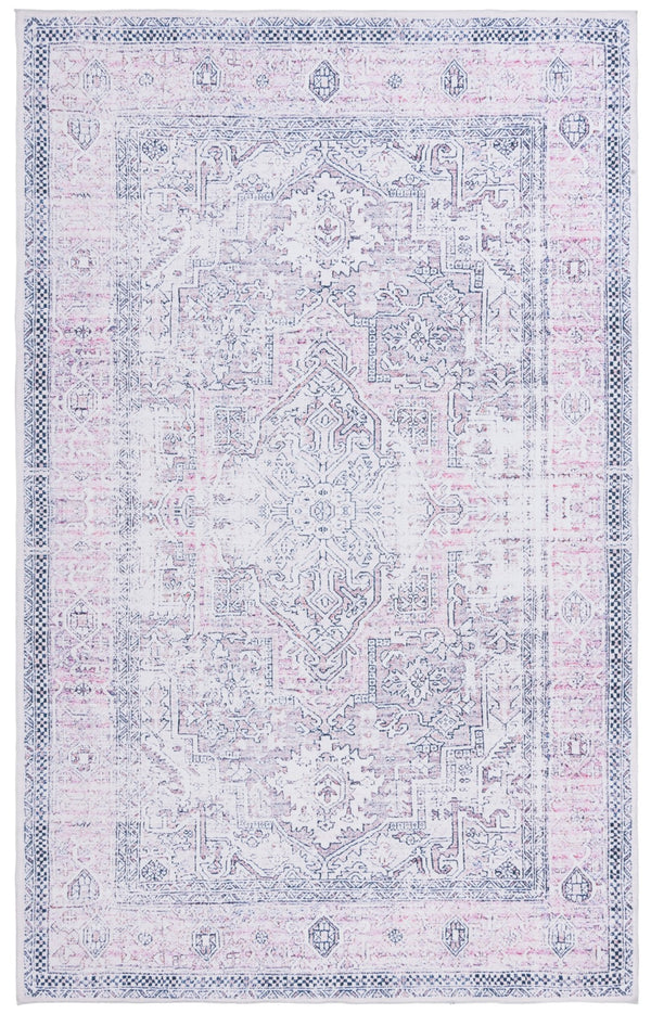 Safavieh Arizona 223 Power Loomed Traditional Rug Pink / Beige Polyester Pile