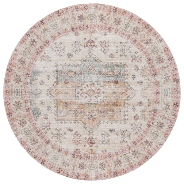 Safavieh Arizona 229 Power Loomed Traditional Rug Olive / Red Polyester