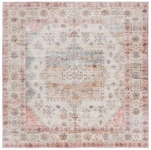 Safavieh Arizona 229 Power Loomed Traditional Rug Olive / Red Polyester