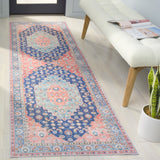 Safavieh Arizona 235 Power Loomed Traditional Rug Blue / Rust Polyester