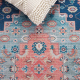 Safavieh Arizona 235 Power Loomed Traditional Rug Blue / Rust Polyester