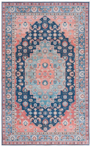 Safavieh Arizona 235 Power Loomed Traditional Rug Blue / Rust Polyester
