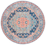 Safavieh Arizona 235 Power Loomed Traditional Rug Blue / Rust Polyester