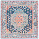 Safavieh Arizona 235 Power Loomed Traditional Rug Blue / Rust Polyester